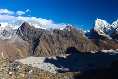 Şaşırtıcı Dağları Himalayalar - Nepal üzerinde.
