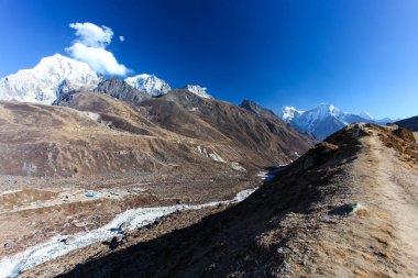 Şaşırtıcı Dağları Himalayalar üzerinde.