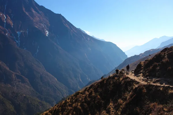 Şaşırtıcı Dağları Himalayalar Üzerinde — Stok fotoğraf