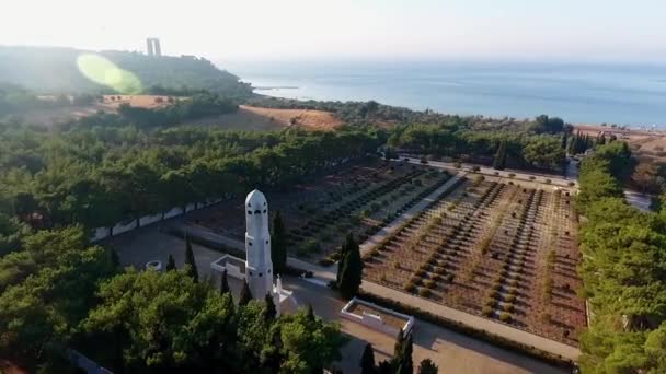 Cementerio Francés Morto Bay Gallipoli Turquía — Vídeos de Stock