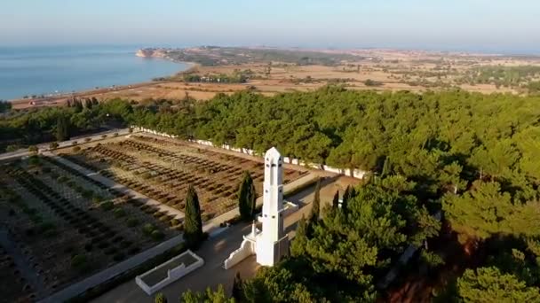 Morto Bay Französischer Friedhof Gallipoli Türkei — Stockvideo