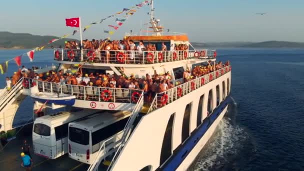 Grote Roro Roll Vaartuig Cruisen Middellandse Zee — Stockvideo