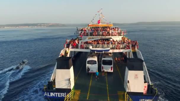 Grote Roro Roll Vaartuig Cruisen Middellandse Zee — Stockvideo