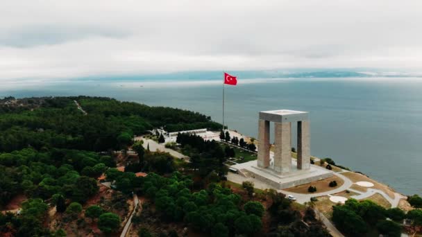 Das Anakkale Märtyrerdenkmal Ist Ein Kriegerdenkmal Das Den Dienst Von — Stockvideo