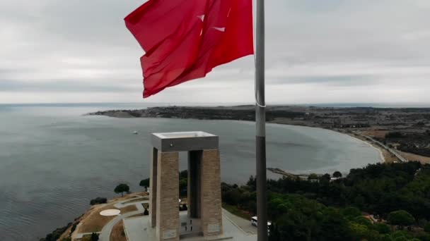 Μνημείο Των Μαρτύρων Anakkale Είναι Ένα Πολεμικό Μνημείο Τιμώντας Την — Αρχείο Βίντεο