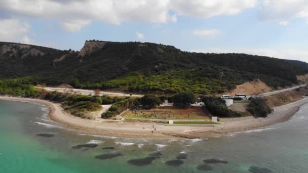 Zatoka Anzac Jest Małej Zatoczce Półwyspie Gallipoli Turcji Stał Się — Wideo stockowe