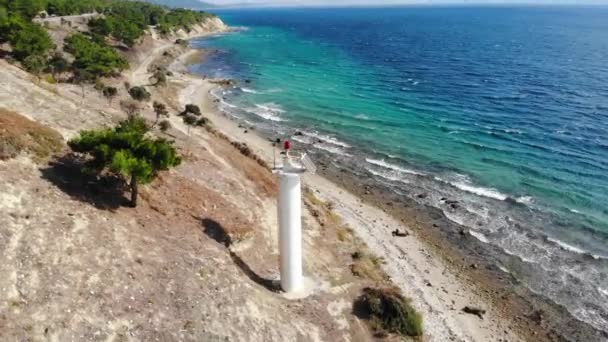 Leuchtturm Gallipoli Türkei — Stockvideo