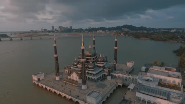 Хрустальная Мечеть Масджид Кристал Мечеть Ваньмэне Теренггану Малайзия Мечеть Построенная — стоковое видео