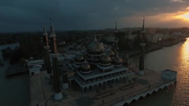 Den Crystal Moskén Masjid Kristal Moské Wan Man Terengganu Malaysia — Stockvideo