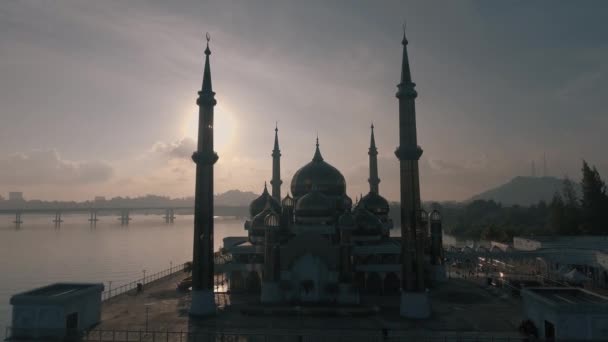 Crystal Mosque Veya Mescid Kristal Wan Adam Terengganu Malezya Bir — Stok video