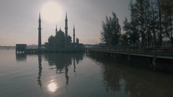 Moschea Cristallo Masjid Kristal Una Moschea Wan Man Terengganu Malesia — Video Stock