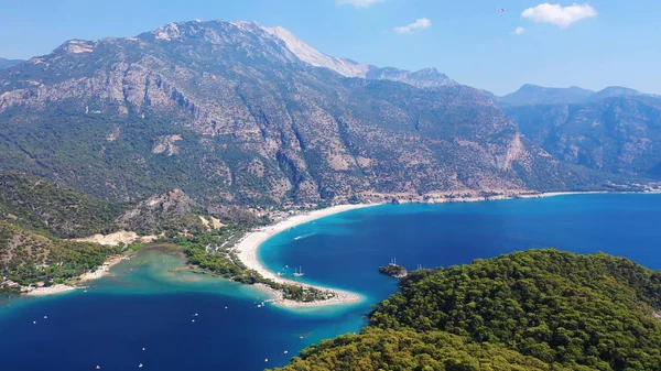 Oludeniz Modrá Laguna Oludeniz Úžasná Pláž Jihozápadním Pobřeží Turecka — Stock fotografie