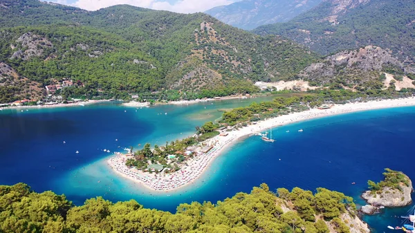 Oludeniz Modrá Laguna Oludeniz Úžasná Pláž Jihozápadním Pobřeží Turecka — Stock fotografie