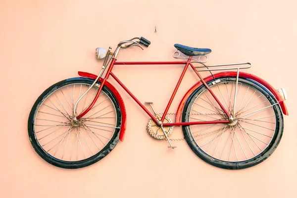 Uma Corrida Bicicleta Brinquedo Parede — Fotografia de Stock