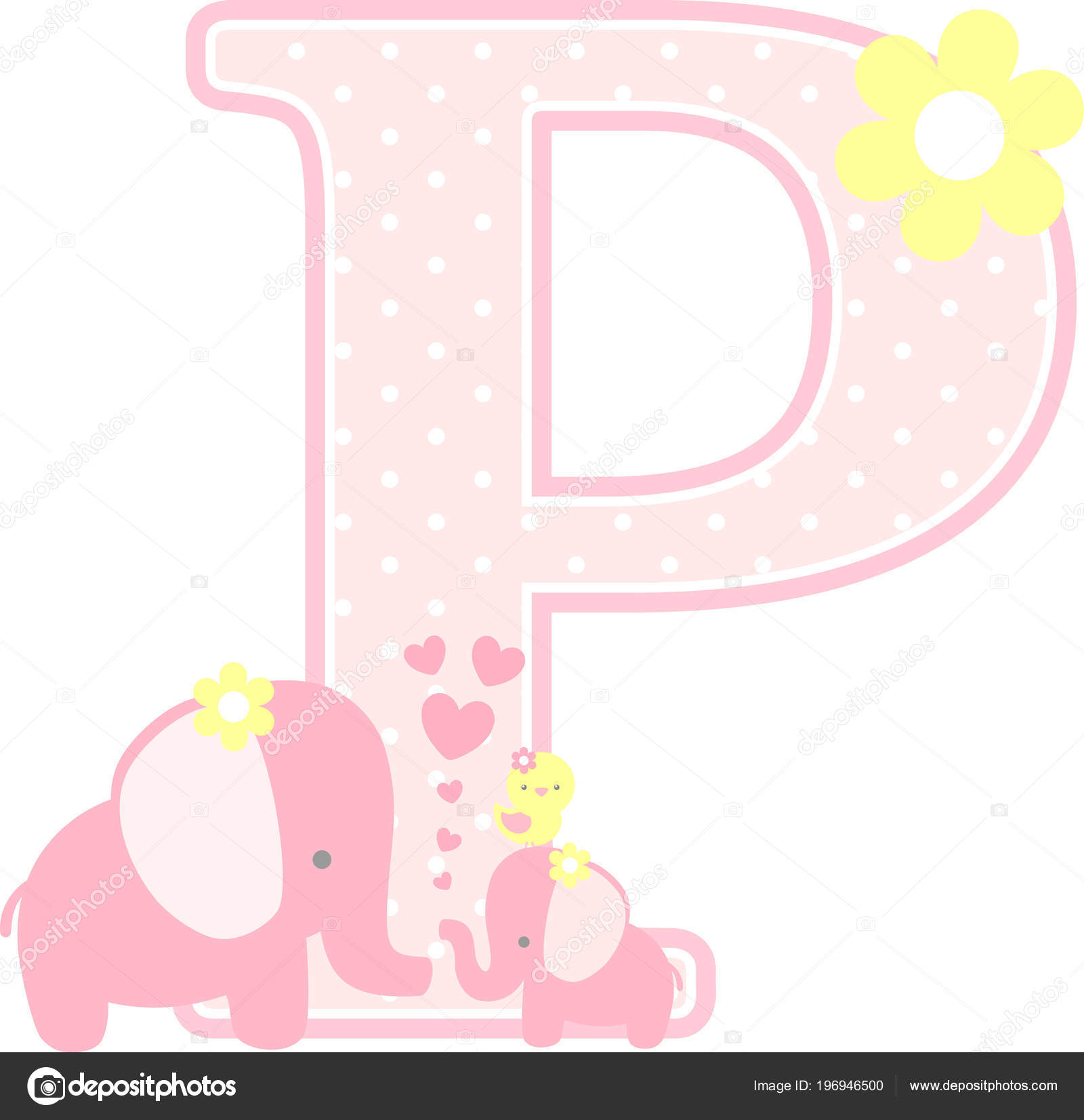 Elefantitos baby shower | Inicial Con Lindo Elefante ...