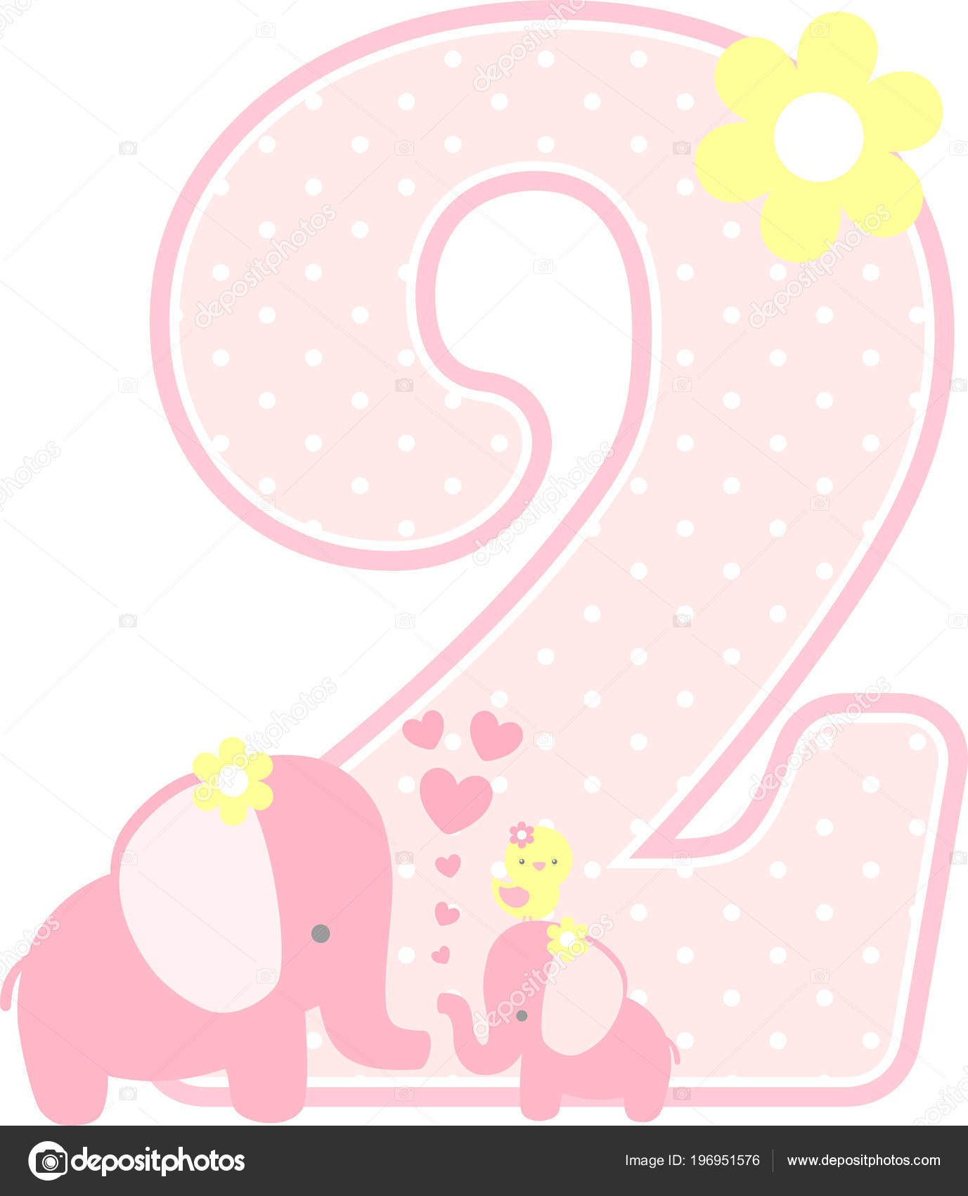 Number Cute Elephant Little Baby Elephant Isolated White Can Used Vector Image By C Hayaship Vector Stock