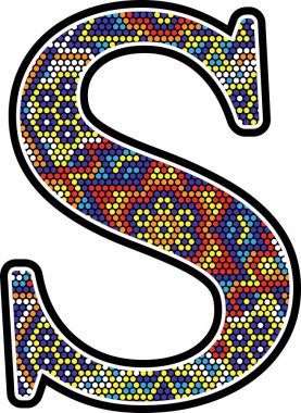 Meksika huichol sanat tarzı ile renkli noktalar soyut teması ile ilk s 