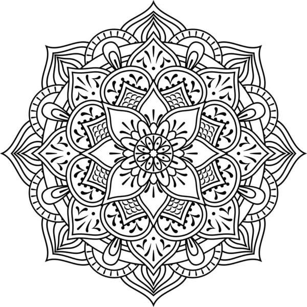 Vektor Mandala Design Zum Färben Isoliert Auf Weißem Hintergrund — Stockvektor