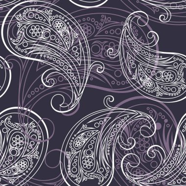 Siyah arka planda desensiz desenli çizimler. Döşeme yapılabilir