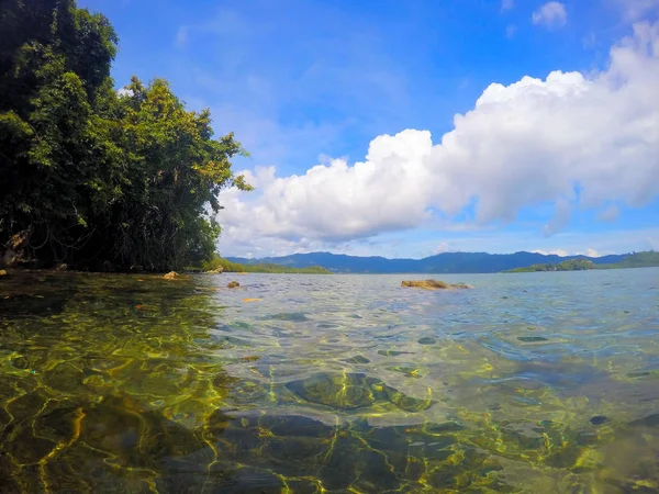 Beautiful Surface Sea Islands Horizon Landscape Philippines Palawan — Stock Photo, Image