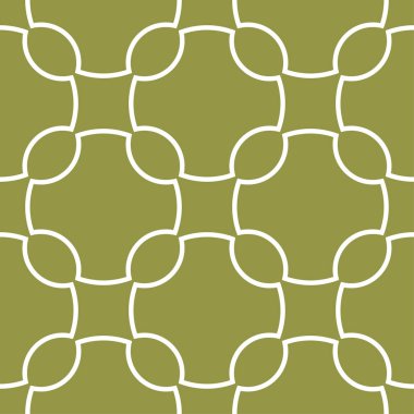 Zeytin yeşili ve beyaz geometrik süsleme. Web, Tekstil ve duvar kağıtları için seamless modeli