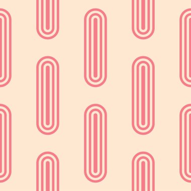 Kırmızı ve bej geometrik süsleme. Web, Tekstil ve duvar kağıtları için seamless modeli