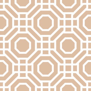 Bej ve beyaz geometrik yazdırın. Web, Tekstil ve duvar kağıtları için seamless modeli