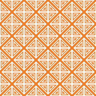 Turuncu geometrik süsleme. Web, Tekstil ve duvar kağıtları için seamless modeli