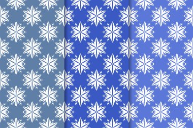 Çiçek süsler kümesi. Mavi dikey Dikişsiz desen. Duvar kağıdı arka plan