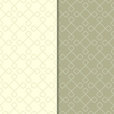 Geometrik süsler kümesi. Zeytin yeşili Dikişsiz desen web, Tekstil ve duvar kağıtları için