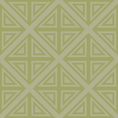 Zeytin yeşili geometrik süsleme. Web, Tekstil ve duvar kağıtları için seamless modeli