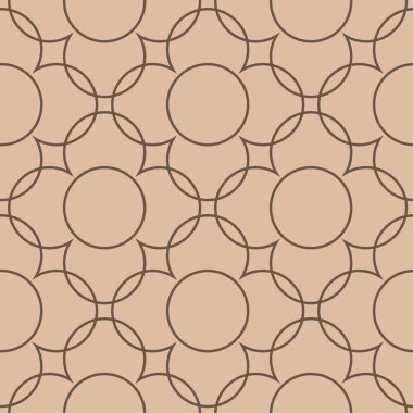 Bej ve kahverengi geometrik süsleme. Web, Tekstil ve duvar kağıtları için seamless modeli
