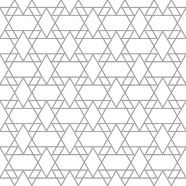 Beyaz arka planda gri geometrik süsleme. Web, Tekstil ve duvar kağıtları için seamless modeli