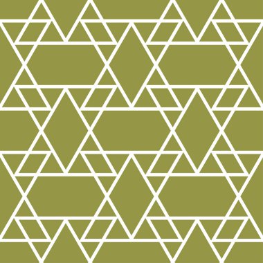 Zeytin yeşili ve beyaz geometrik süsleme. Web, Tekstil ve duvar kağıtları için seamless modeli