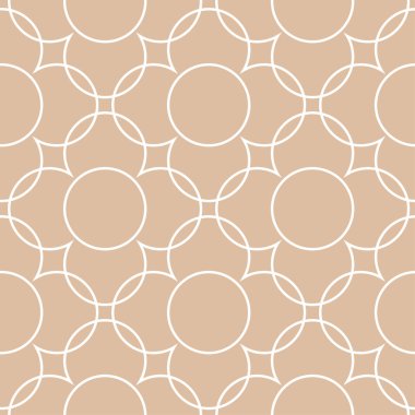 Bej ve beyaz geometrik süsleme. Web, Tekstil ve duvar kağıtları için seamless modeli
