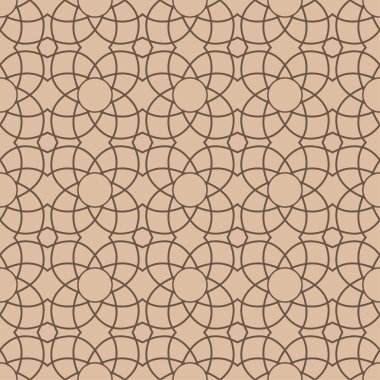 Bej ve kahverengi geometrik yazdırın. Web, Tekstil ve duvar kağıtları için seamless modeli
