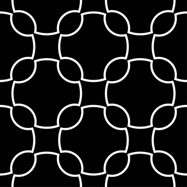 Siyah ve beyaz geometrik süsleme. Web, Tekstil ve duvar kağıtları için seamless modeli