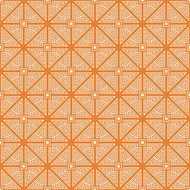 Turuncu geometrik seamless modeli web, Tekstil ve duvar kağıtları için