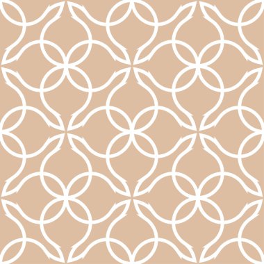 Bej renkli geometrik süsleme. Web, Tekstil ve duvar kağıtları için seamless modeli
