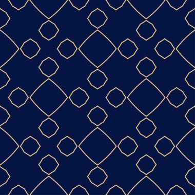 Geometrik süsleme. Altın mavi seamless modeli web, Tekstil ve duvar kağıtları için
