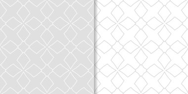 Işık gri geometrik süsler. Web, Tekstil ve duvar kağıtları için dikişsiz desen seti