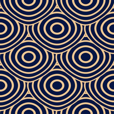 Altın mavi geometrik süsleme. Web, Tekstil ve duvar kağıtları için seamless modeli