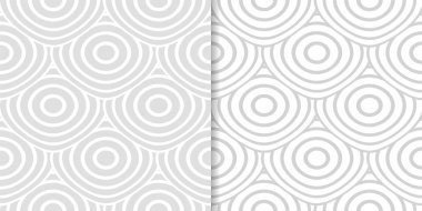 Işık gri geometrik süsler. Web, Tekstil ve duvar kağıtları için dikişsiz desen seti