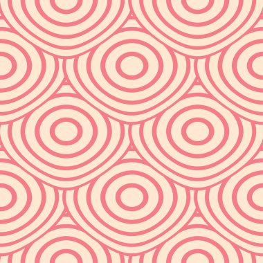 Kırmızı ve bej geometrik süsleme. Web, Tekstil ve duvar kağıtları için seamless modeli