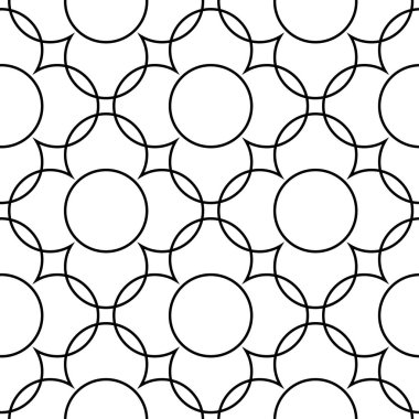 Siyah ve beyaz geometrik süsleme. Web, Tekstil ve duvar kağıtları için seamless modeli