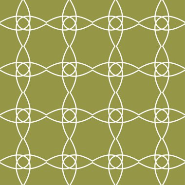 Zeytin yeşili ve beyaz geometrik süsleme. Web, Tekstil ve duvar kağıtları için seamless modeli