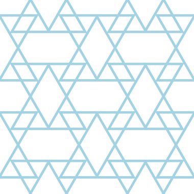 Beyaz ve mavi geometrik süsleme. Web, Tekstil ve duvar kağıtları için seamless modeli