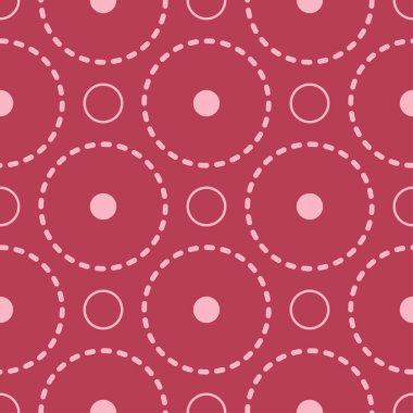 Kırmızı ve soluk pembe geometrik süsleme. Web, Tekstil ve duvar kağıtları için seamless modeli