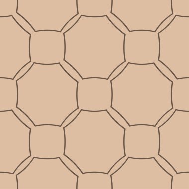 Bej ve kahverengi geometrik süsleme. Web, Tekstil ve duvar kağıtları için seamless modeli