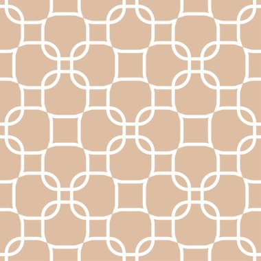 Bej ve beyaz geometrik yazdırın. Web, Tekstil ve duvar kağıtları için seamless modeli